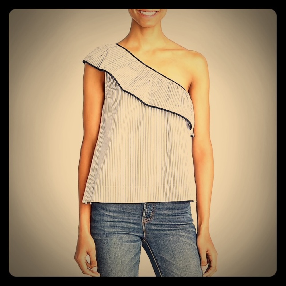 J CREW ONE SHOULDER TOP NWT